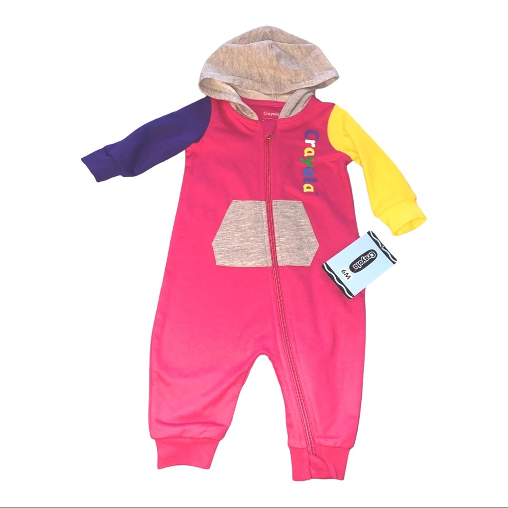 NWT Crayola Hooded 6 Month Coverall